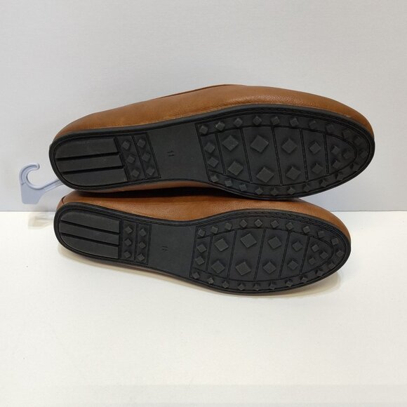 Aerosoles Buckle Loafer Day Drive Moccasin 11W Cognac Flexible Diamond Outsole - Picture 7 of 9